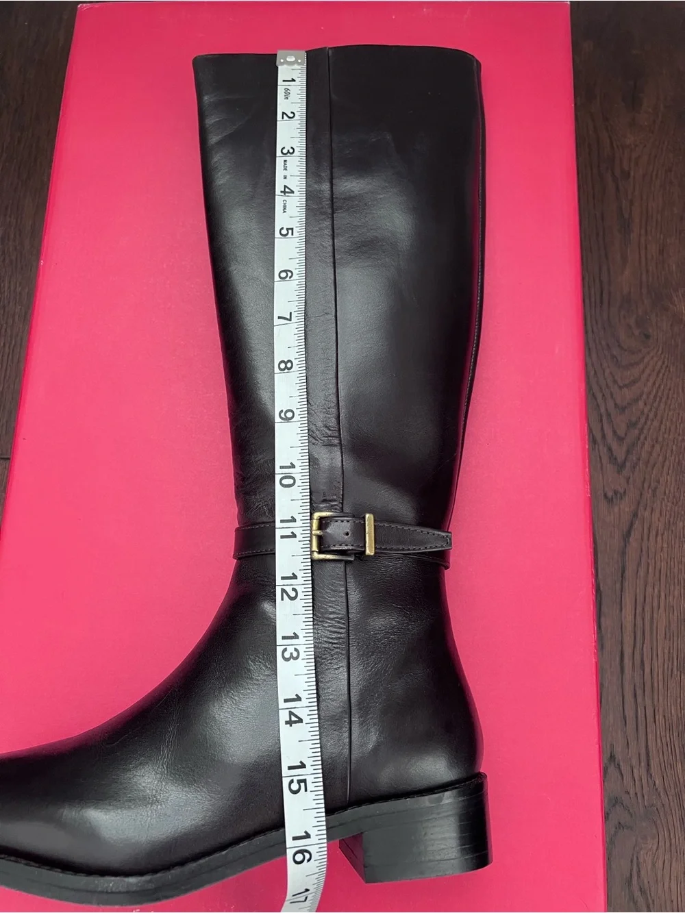 NWB Anthropologie Maeve Buckle Strap Riding Boots Dark Chocolate Brown Size 36